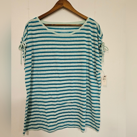 NWT TALBOTS PLUS LINEN BLEND TOP - Picture 1 of 7
